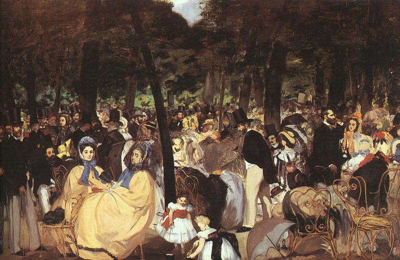 Edouard Manet Concert in the Tuileries oil painting image